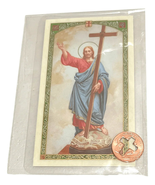 Prayer Card The Cross In My Pocket Penny Laser Cutout Cross - Ysleta Mission Gift Shop
