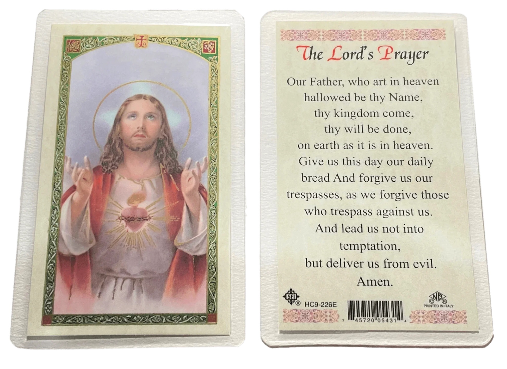 Prayer Card The Lord's Prayer Laminated HC9-226E - Ysleta Mission Gift Shop