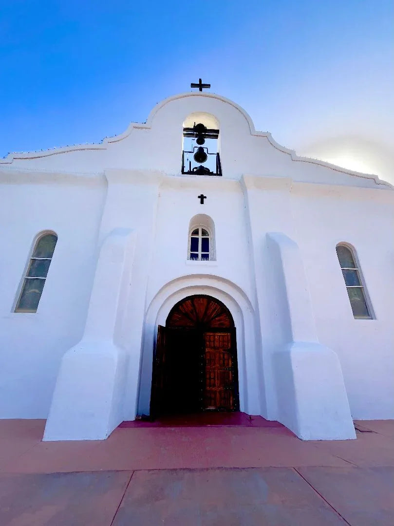 Vertical 5x7 greeting card featuring Presidio San Elizario Chapel, with envelope and 4x6 frameable photo, by Susan W Perez.