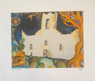 Print of original artwork "Socorro Mission" - Ysleta Mission Gift Shop