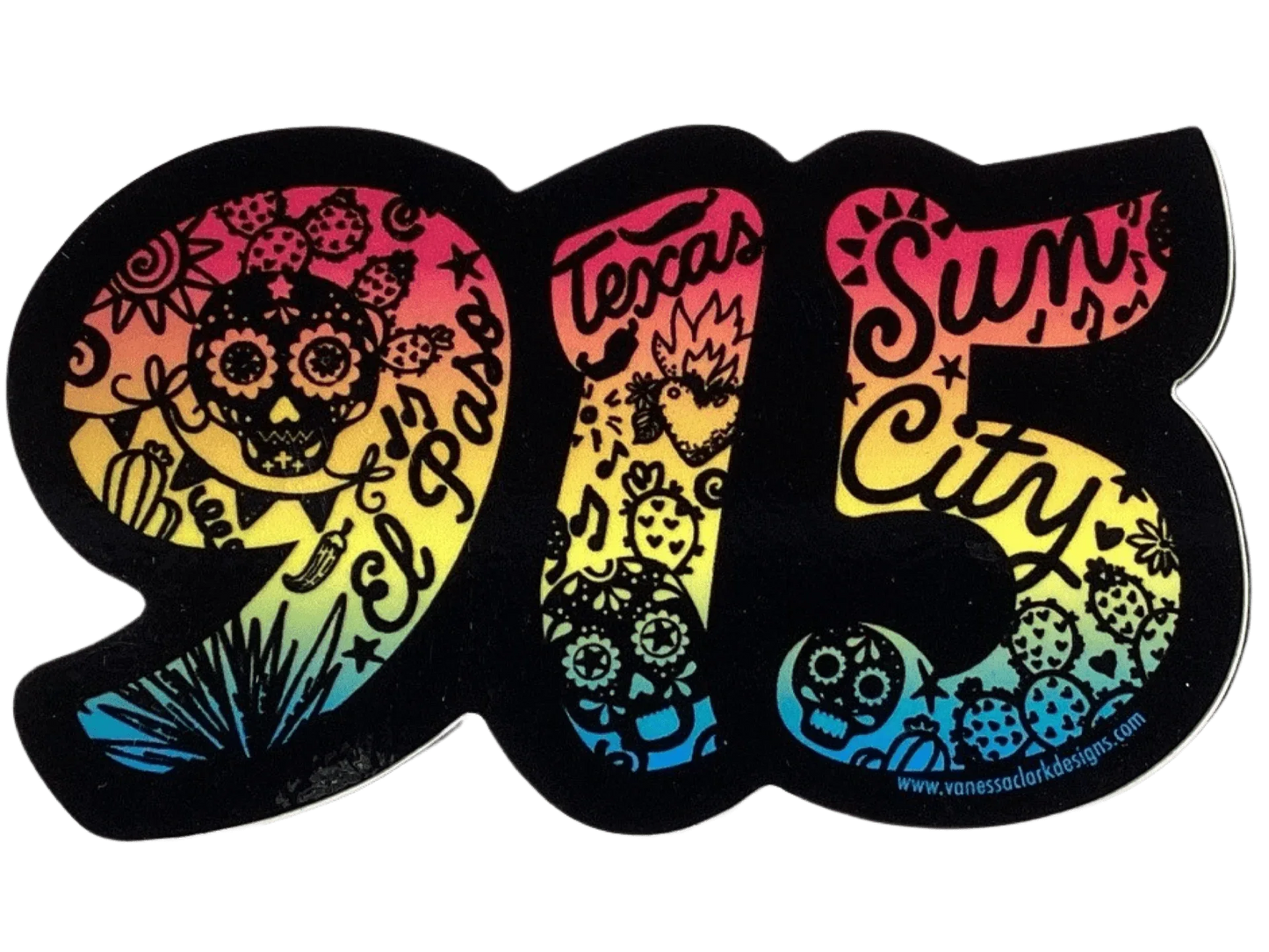 El Paso Culture Sticker Set – Waterproof Vinyl Stickers with Local Designs - Ysleta Mission Gift Shop