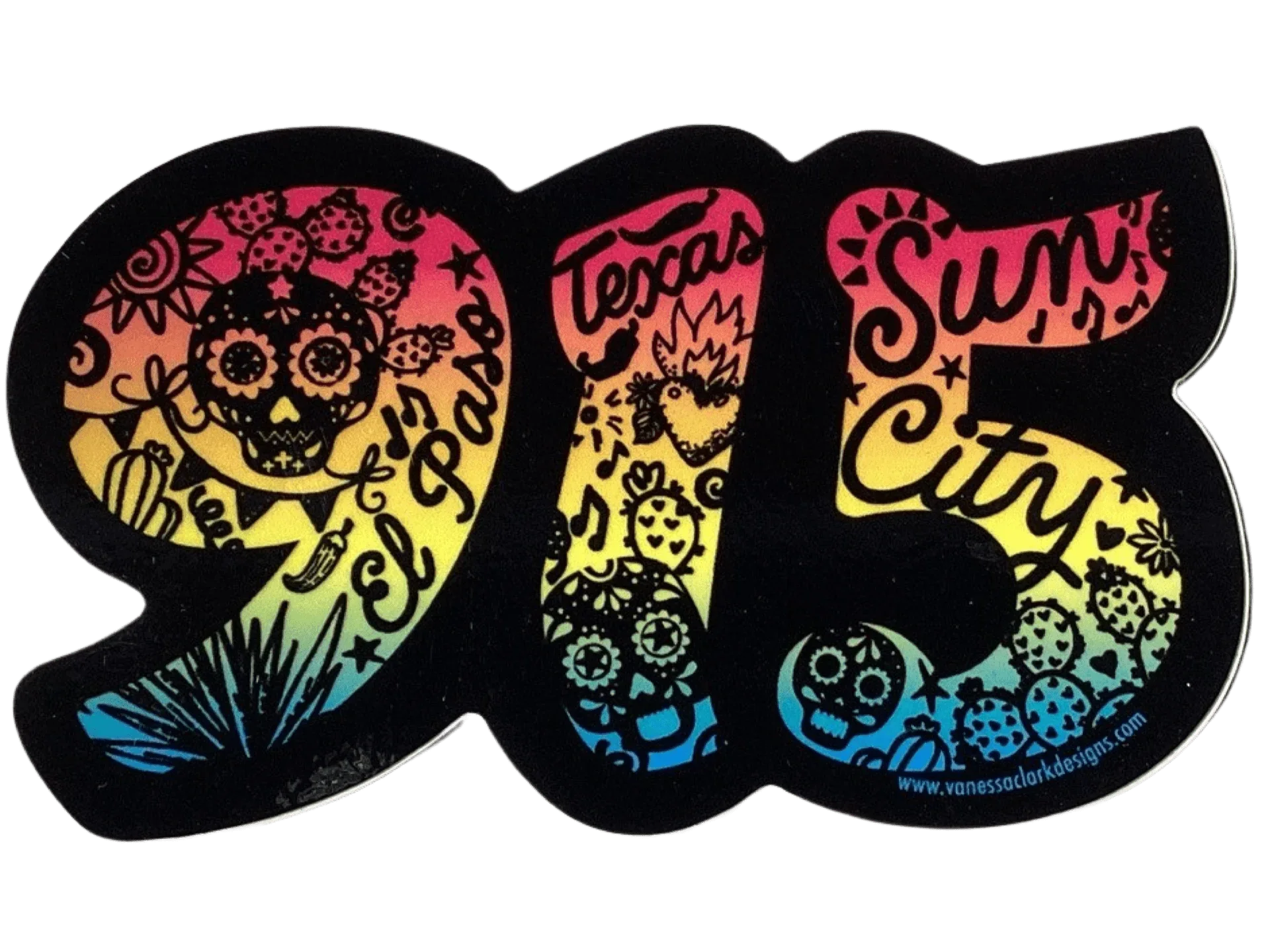 El Paso Culture Sticker Set – Waterproof Vinyl Stickers with Local Designs - Ysleta Mission Gift Shop