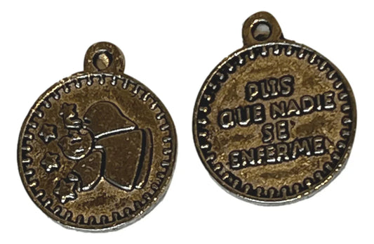 Saint Medal Guardian Angel Plis Que Nadie Se Enferme Round - Ysleta Mission Gift Shop