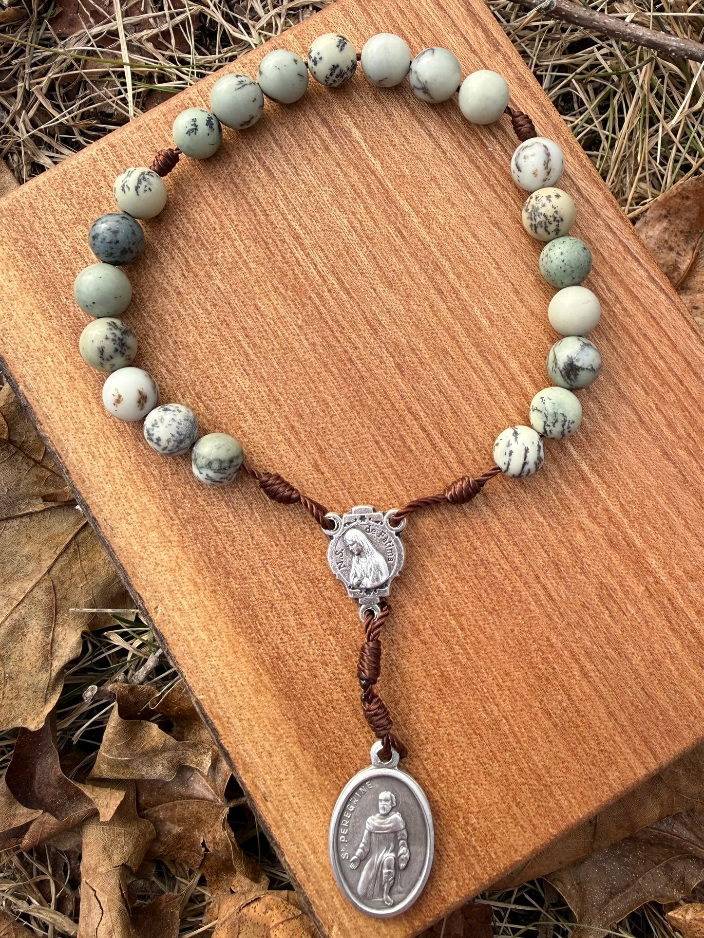 Saint Peregrine Dendritic Jasper Catholic Chaplet
