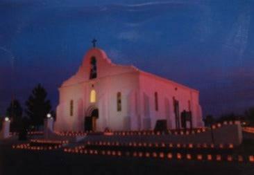 Magnet San Elizario Presidio Chapel Blue Sky – 2.5" x 3.5" - Ysleta Mission Gift Shop