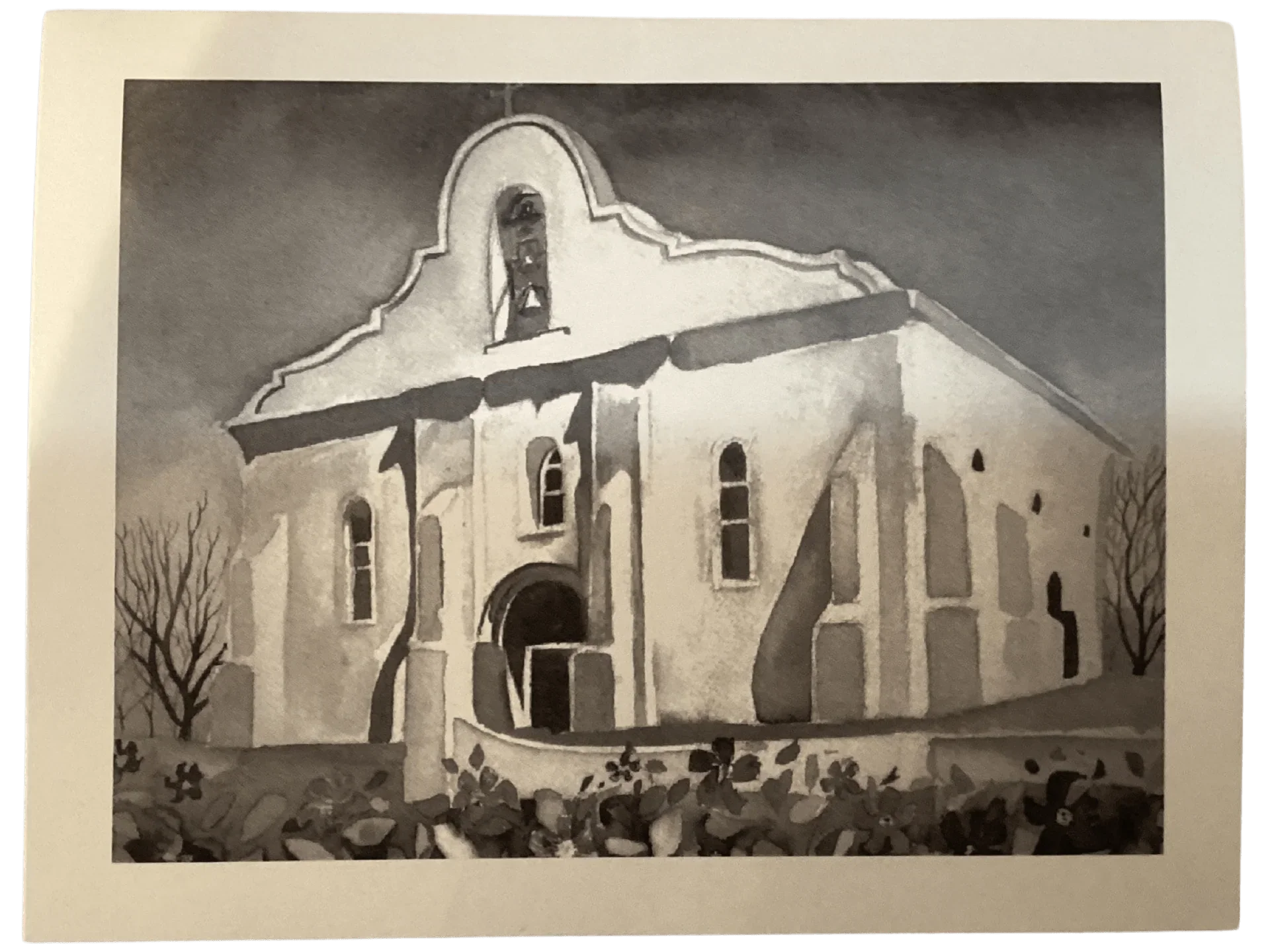 "San Elizario Presidio Chapel" 4x6 Note Cards on Linen Paper - Frameable Historical Artwork - Ysleta Mission Gift Shop
