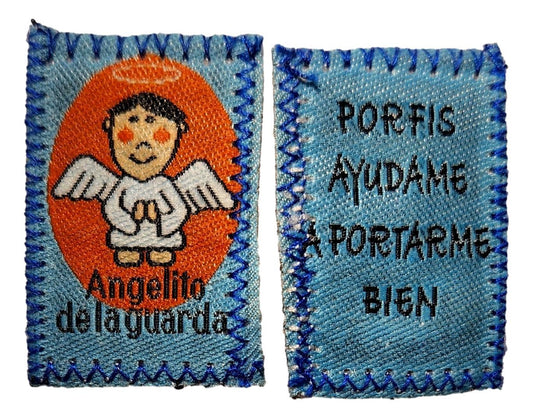 Scapular Angelito de la Guardia – 1.5"x1" - Ysleta Mission Gift Shop