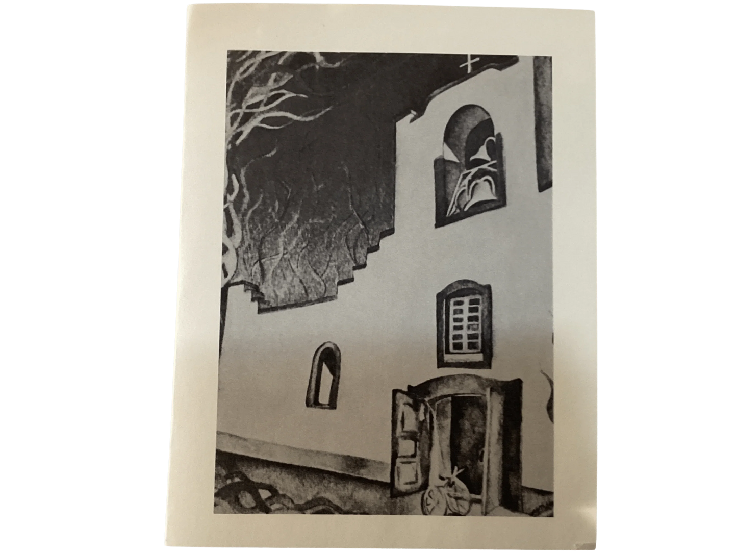 "Socorro Mission" Note Card on Linen Paper - 4x6 Frameable Historical Image - Ysleta Mission Gift Shop