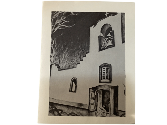 "Socorro Mission" Note Card on Linen Paper - 4x6 Frameable Historical Image - Ysleta Mission Gift Shop