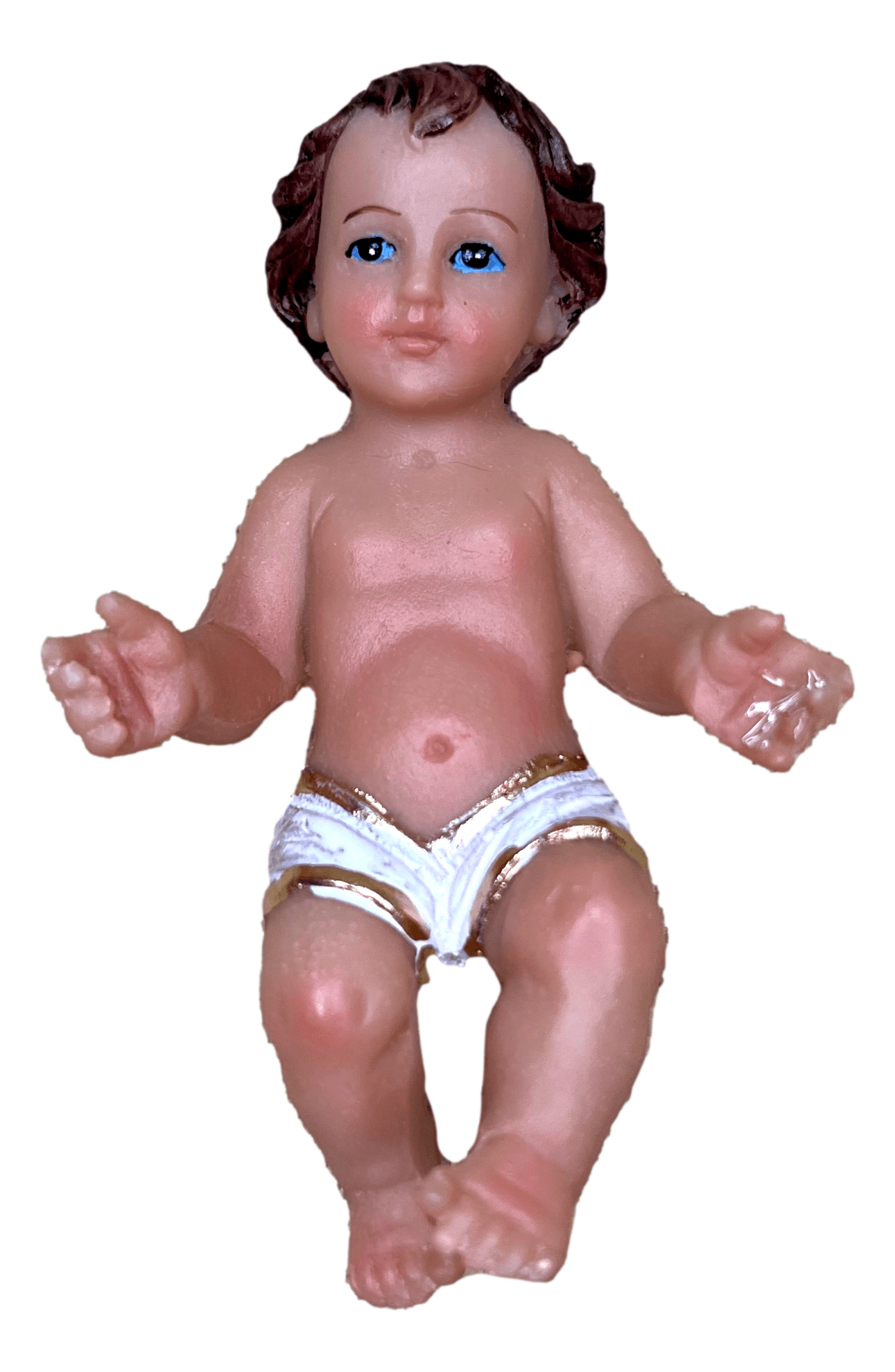Statue Ceramic Baby Jesus for the Nativity 3 inches Handcrafted By Mexican Artisans - Ysleta Mission Gift Shop