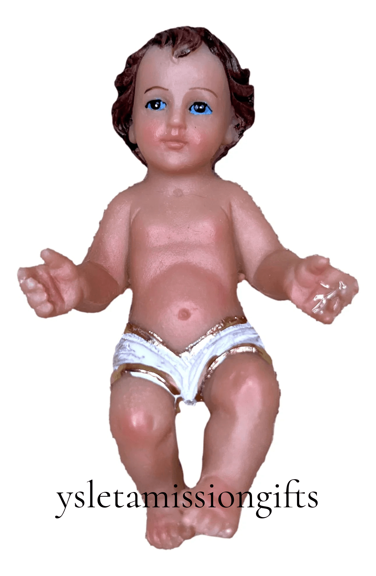 Statue Ceramic Baby Jesus for the Nativity 3 inches Handcrafted By Mexican Artisans - Ysleta Mission Gift Shop