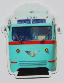 Glossy removable vinyl street car sticker by Miguel Martinez, 3x3 inches, featuring El Paso theme for cars and souvenirs.
