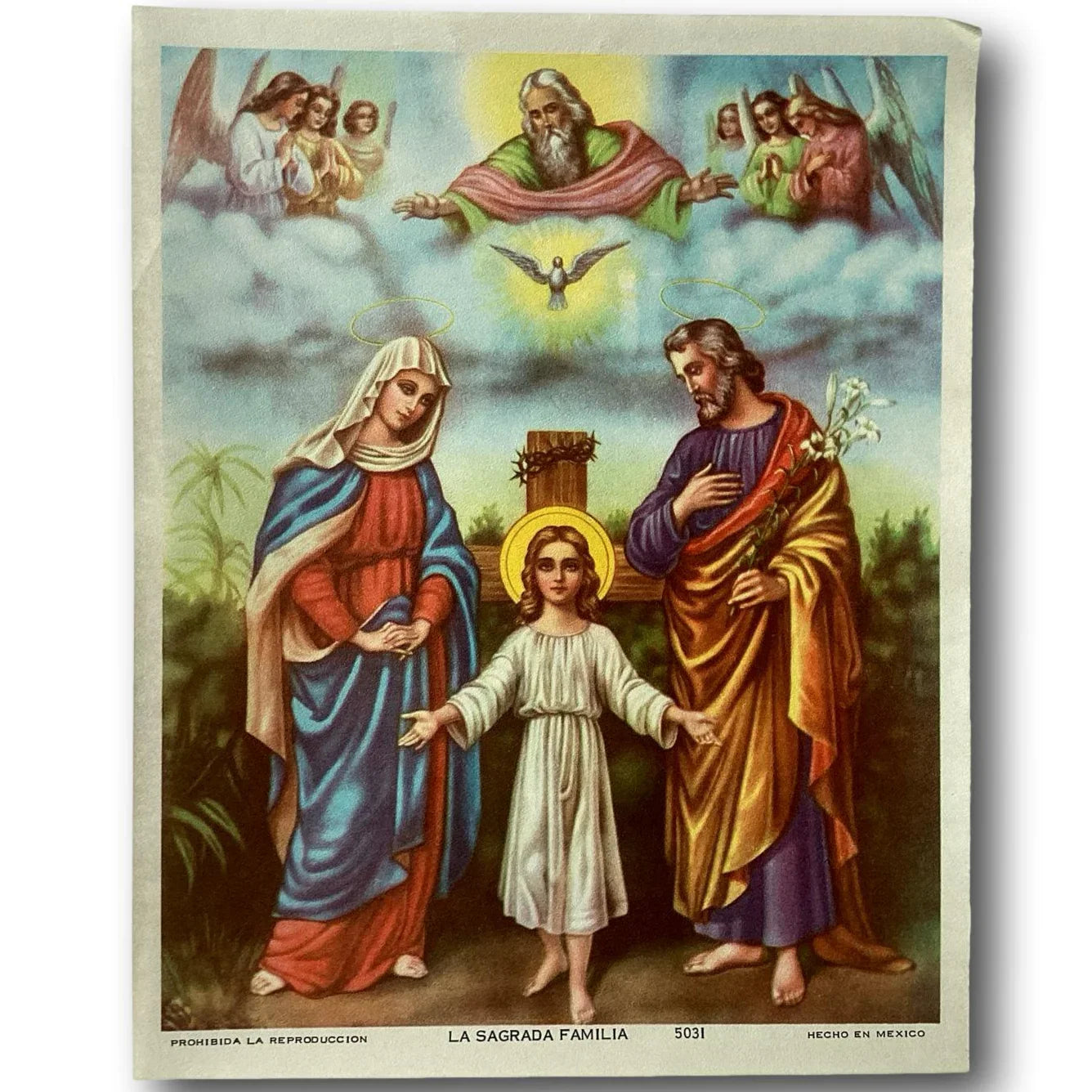 聖家族 渡邉禎雄作 The Holy Family, 1978 The Holy Family Print – Ysleta Mission Gift Shop