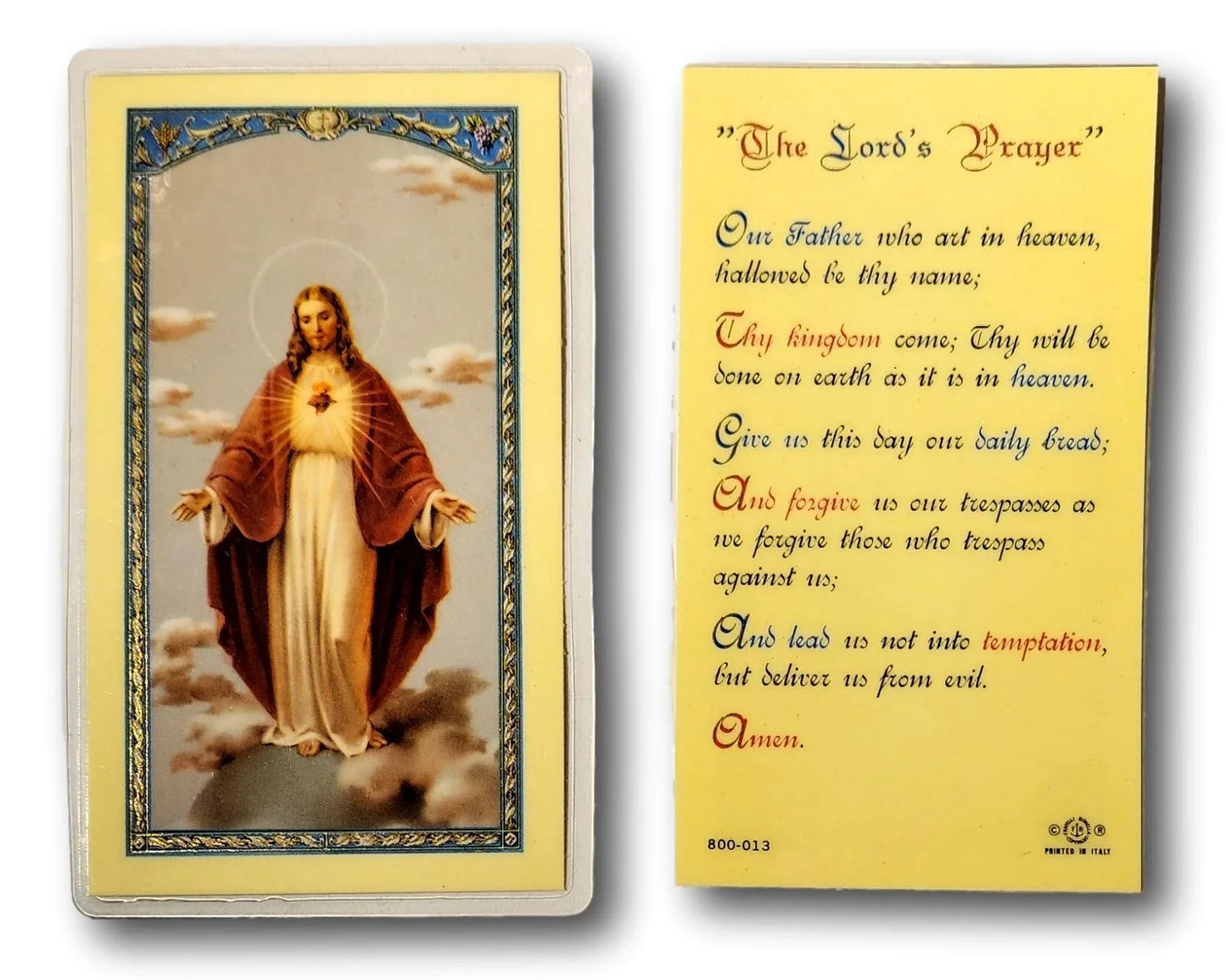 The Lord’s Prayer Laminated Card – Foundational Christian Prayer | Daily Devotional Keepsake - Ysleta Mission Gift Shop