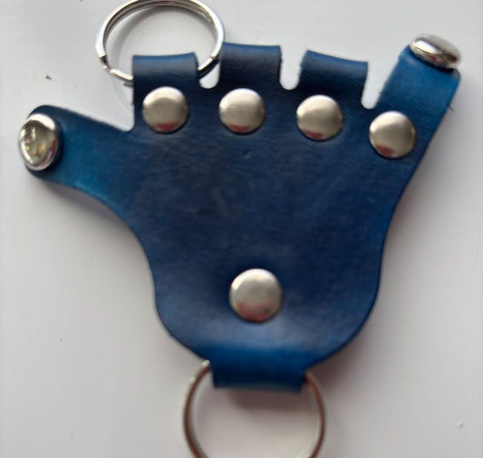 Vegan leather hand keychain from Consuelo Barraza featuring a stylish, compact accessory with a textured finish.
