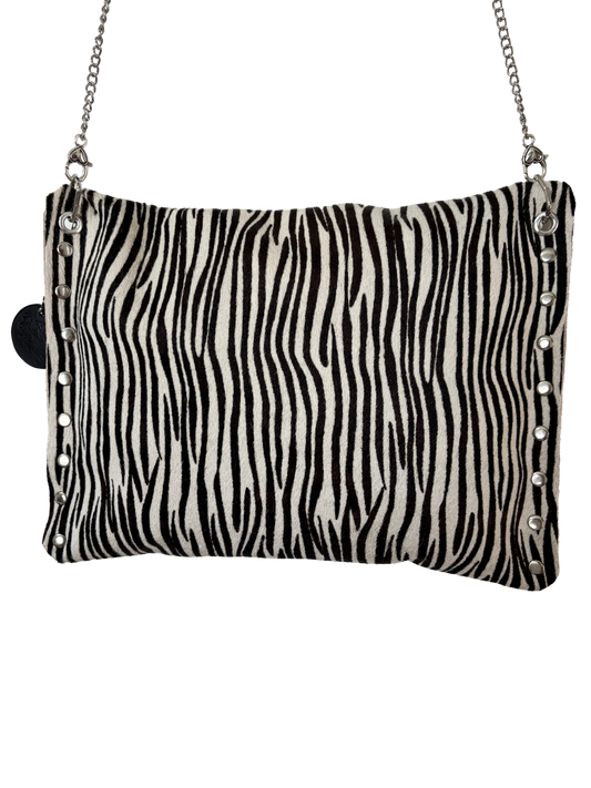 Zebra Concho Crossbody - Ysleta Mission Gift Shop