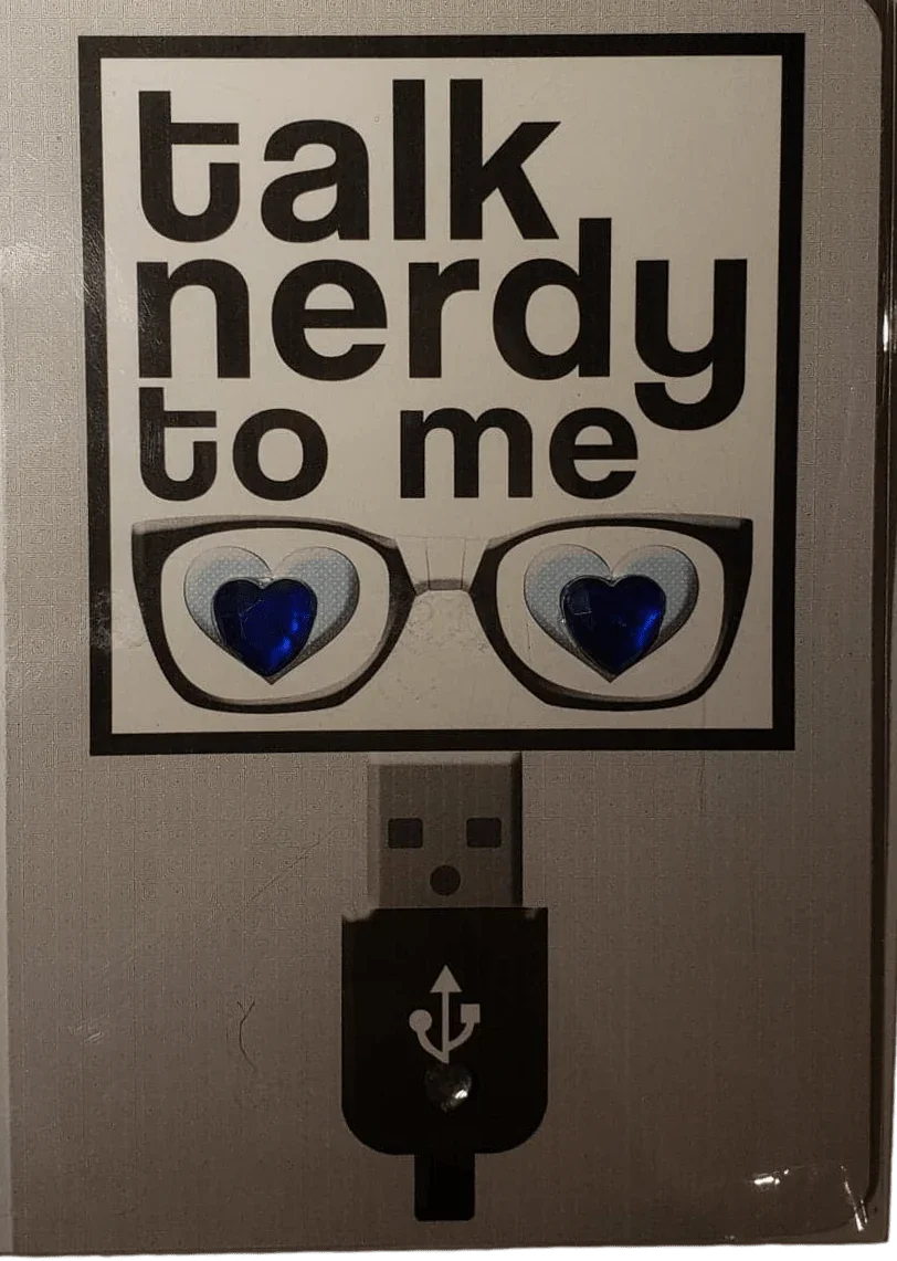 Paper Goods Talk Nerdy To Me Note Card Handcrafted Valentine Theme By Local El Paso Artist - Ysleta Mission Gift Shop