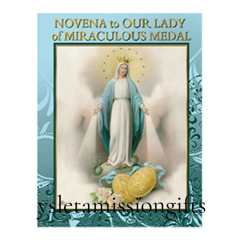 English Novena to Our Lady of Miraculous Catholic prayer book, Christian devotion gift with 12 pages.