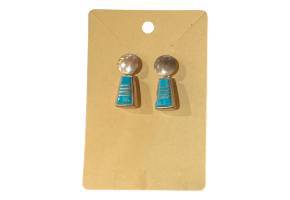Earrings Sterling Silver .925 Turquoise Stone Multi Shaped Dangling - Ysleta Mission Gift Shop- VOTED El Paso's Best Gift Shop
