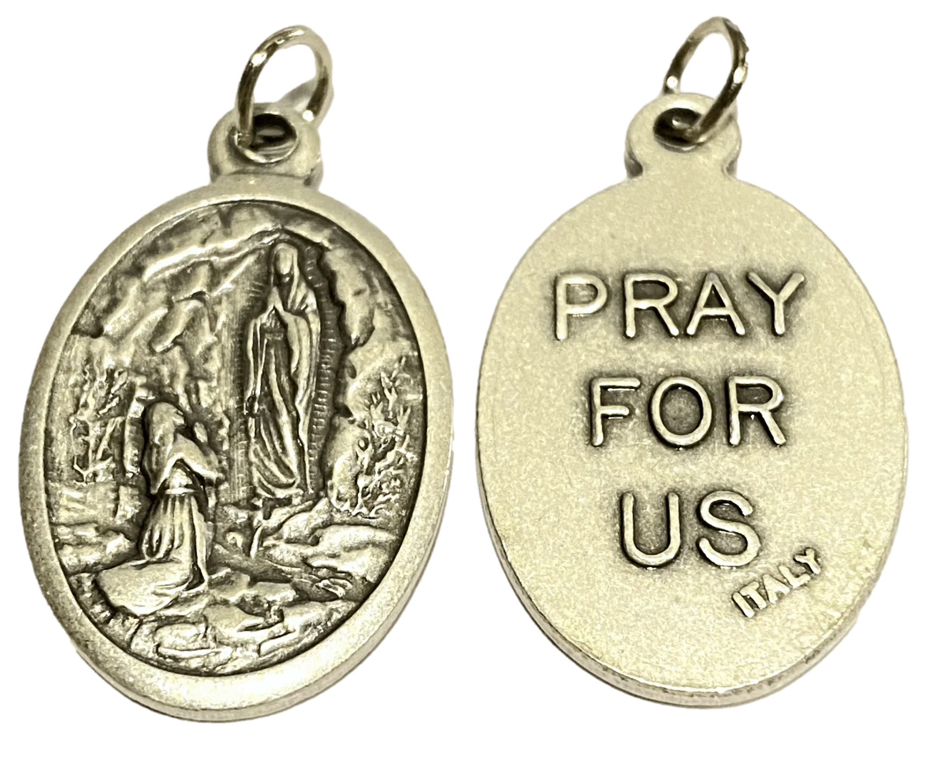 Saint Medal Our Lady of Lourdes Pray for Us - Ysleta Mission Gift Shop