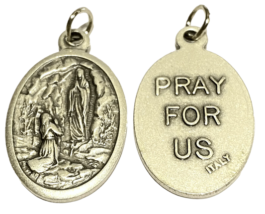 Saint Medal Our Lady of Lourdes Pray for Us - Ysleta Mission Gift Shop