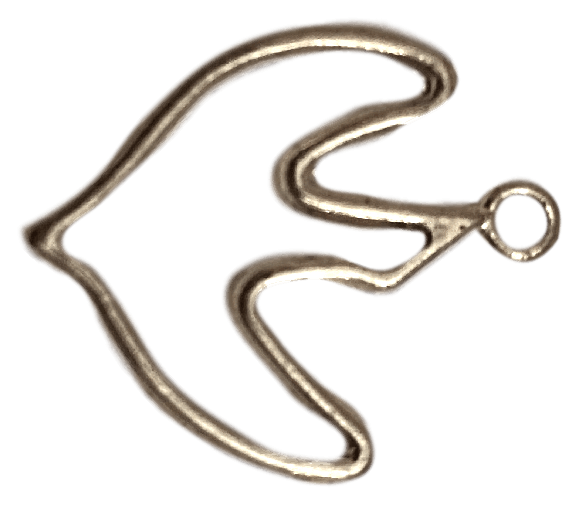 Saint Medal Dove Outline Silver - Ysleta Mission Gift Shop