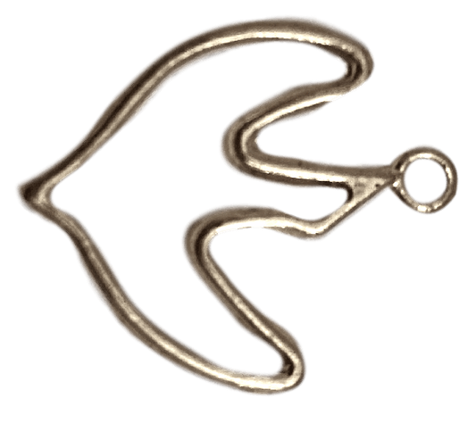 Saint Medal Dove Outline Silver - Ysleta Mission Gift Shop
