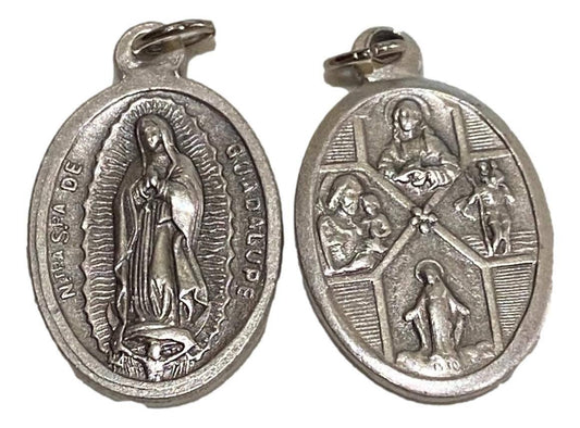 Saint Medal Four Way Cross Nuestra Senora De Guadalupe - Ysleta Mission Gift Shop