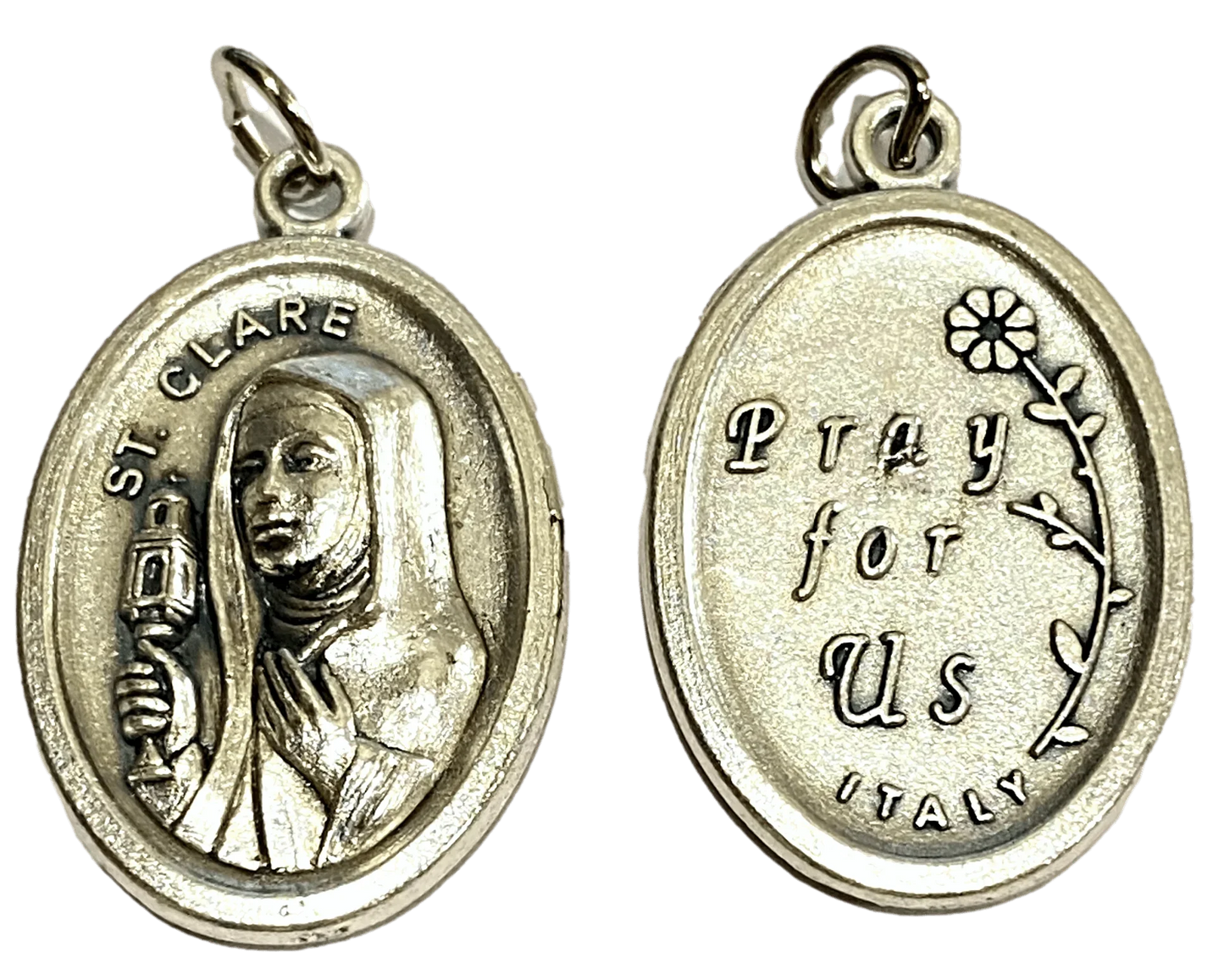 Saint Medal Saint Clare Pray for Us - Ysleta Mission Gift Shop