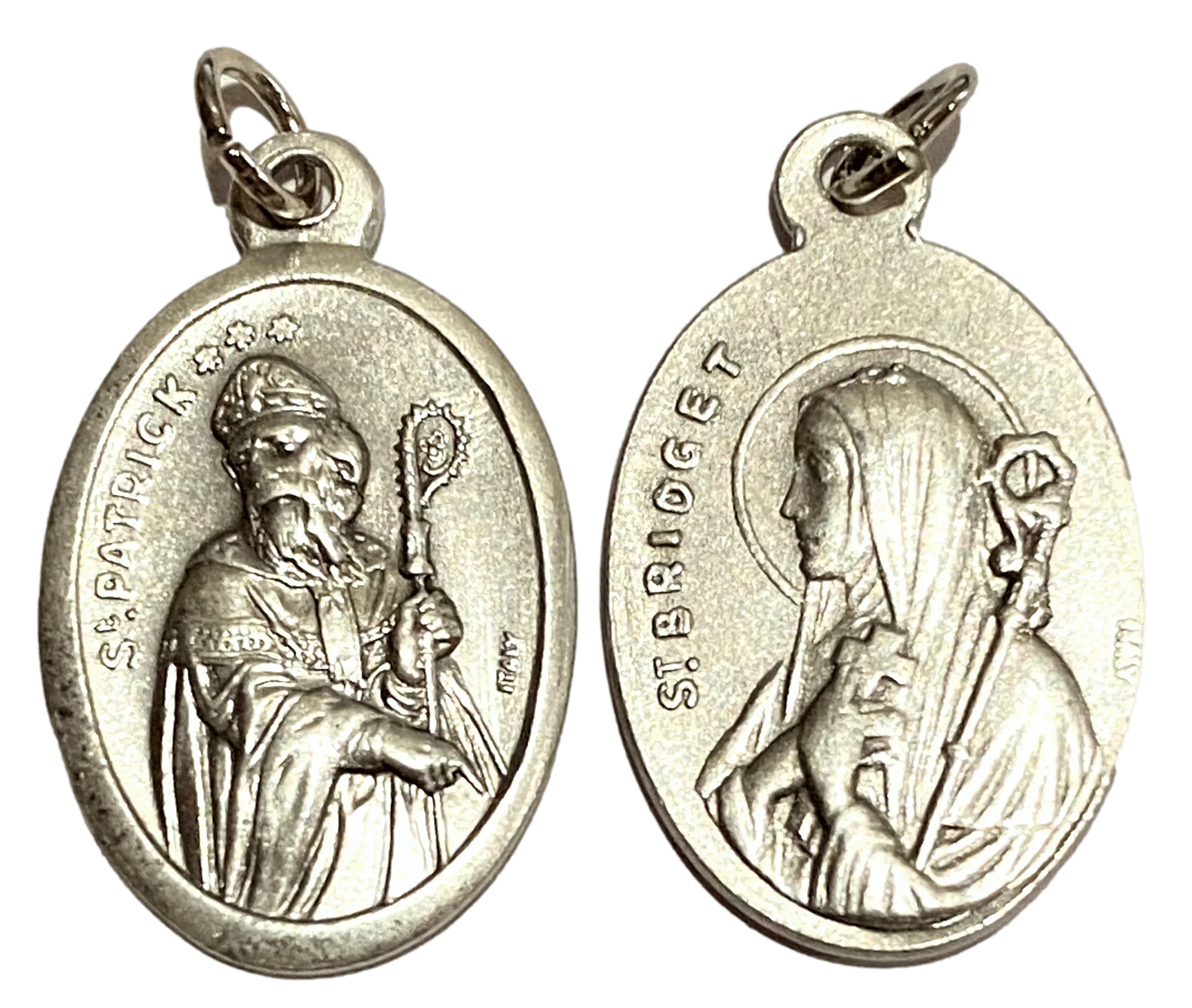 Saint Medal Saint Patrick Saint Bridget - Ysleta Mission Gift Shop