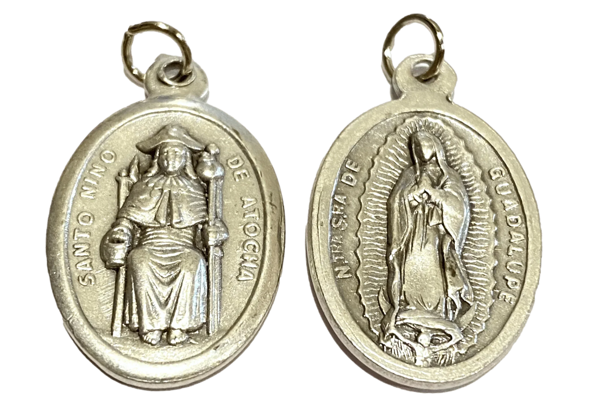 Saint Medal Santo Nino & Virgen De Guadalupe - Ysleta Mission Gift Shop