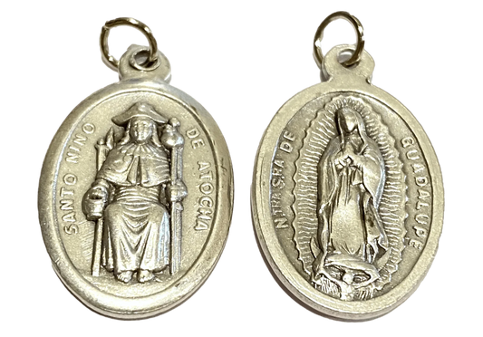 Saint Medal Santo Nino & Virgen De Guadalupe - Ysleta Mission Gift Shop