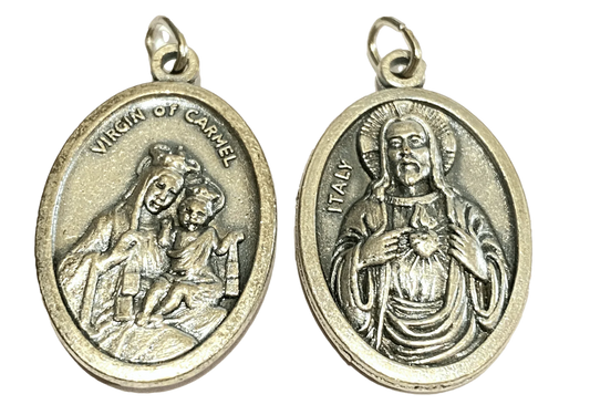 Saint Medal Virgin Of Carmel Sacred Heart Of Jesus - Ysleta Mission Gift Shop