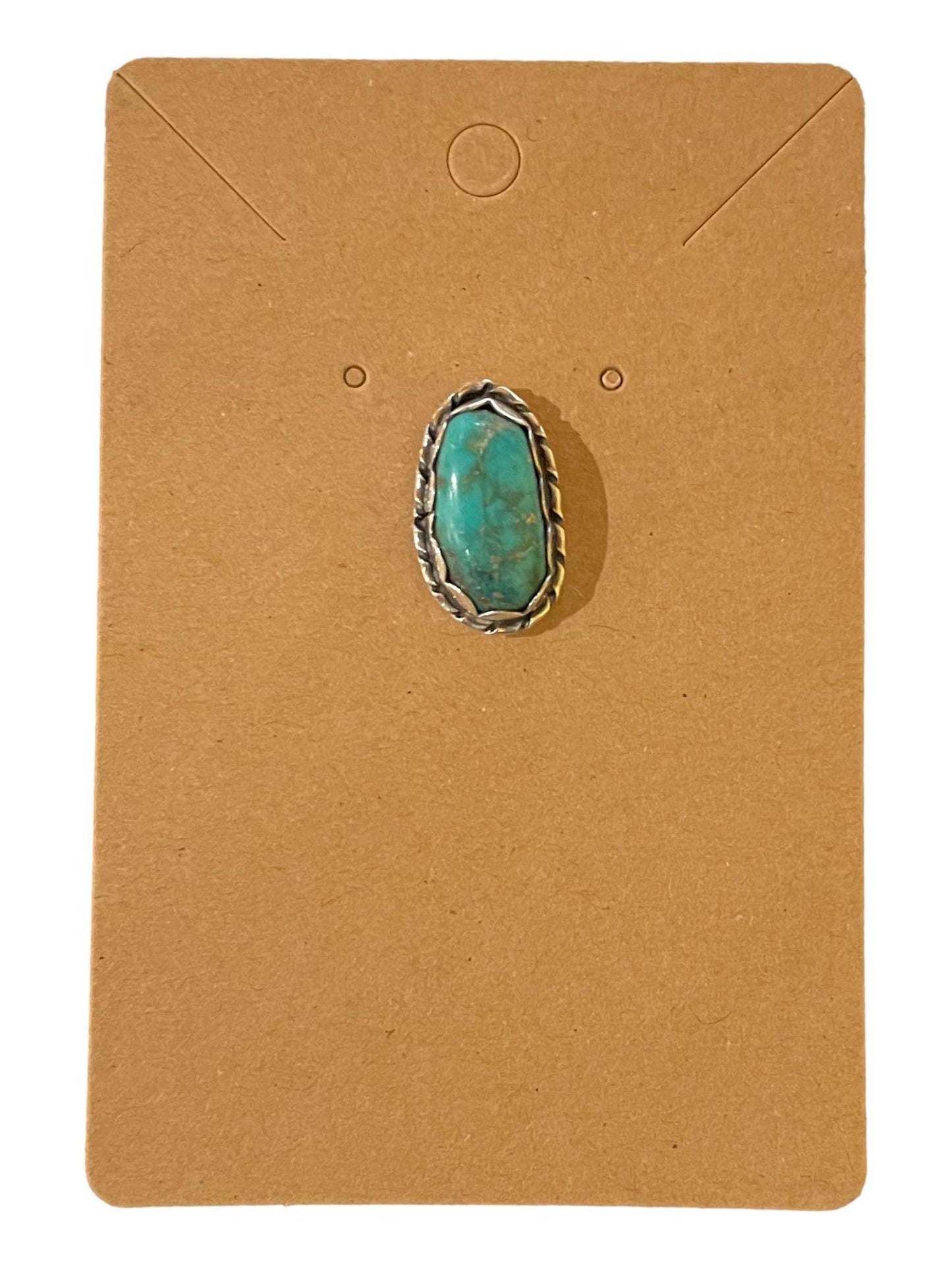 Native American Tie Tack Pin Sterling Silver .925 Turquoise Stone - Ysleta Mission Gift Shop- VOTED El Paso's Best Gift Shop