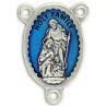Rosary Parts Holy Family Blue Enamel Centerpiece - Ysleta Mission Gift Shop
