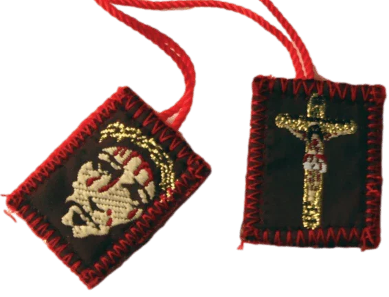 Scapular of Precious Blood Ecce Homo Preciosa Sangre Red Cord - Ysleta Mission Gift Shop