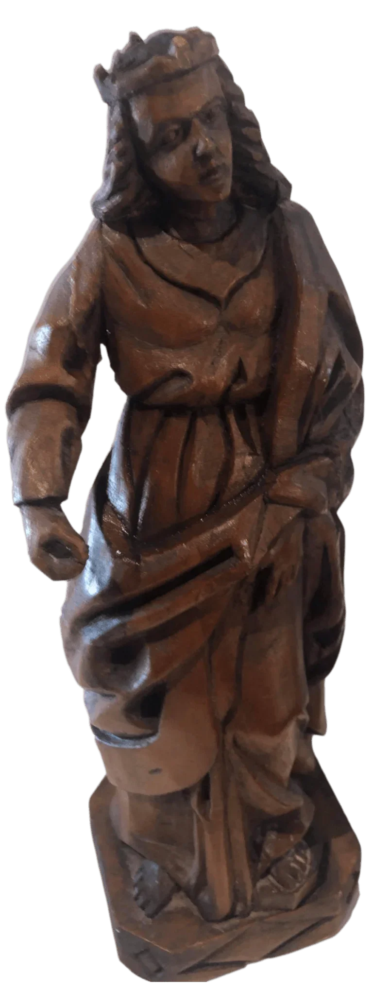 Statue Saint Barbara Wood - Ysleta Mission Gift Shop