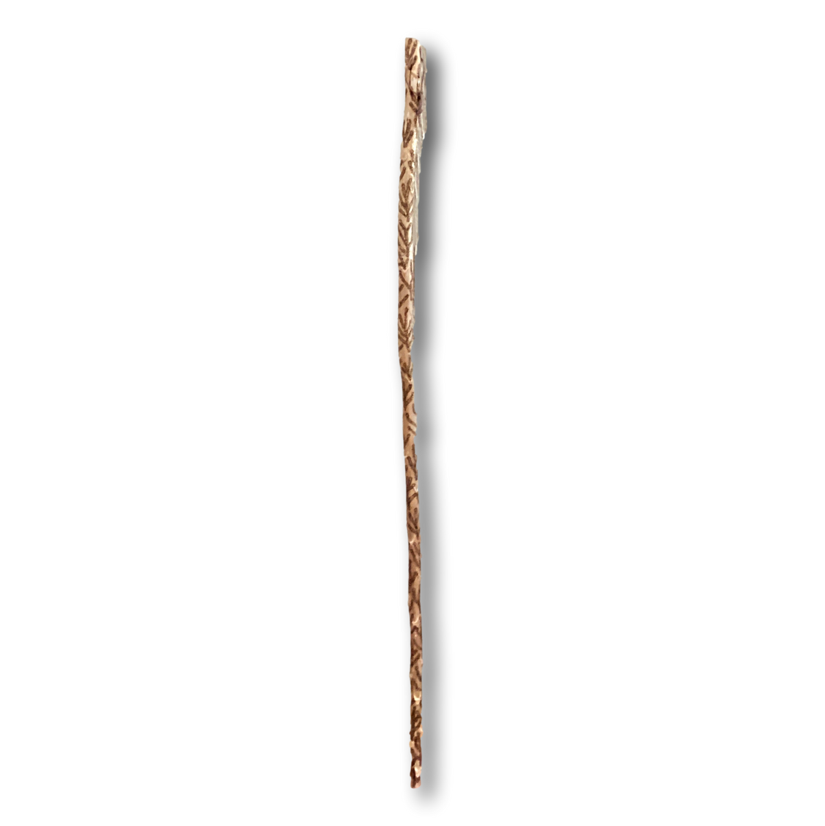 Hand-painted Willow Spirit walking stick by New Mexico artist, 4 ft 9 in, featuring intricate designs in a natural wood finish.