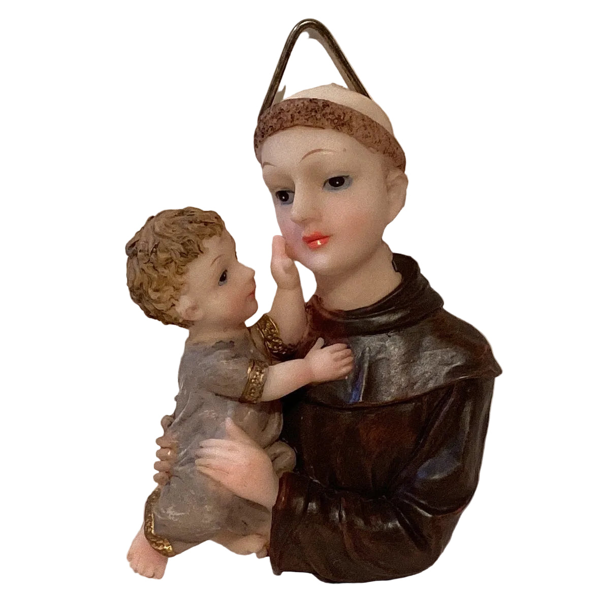 Saint Anthony 3-inch ceramic magnet from Ysleta Mission Gift Shop, featuring religious imagery for home or refrigerator decor.