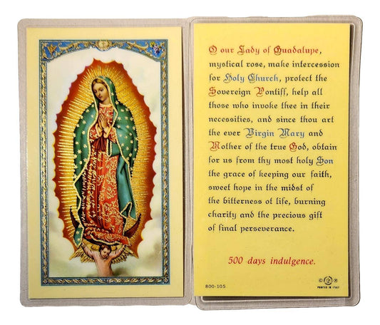 Prayer Card Our Lady Of Guadalupe English Laminated