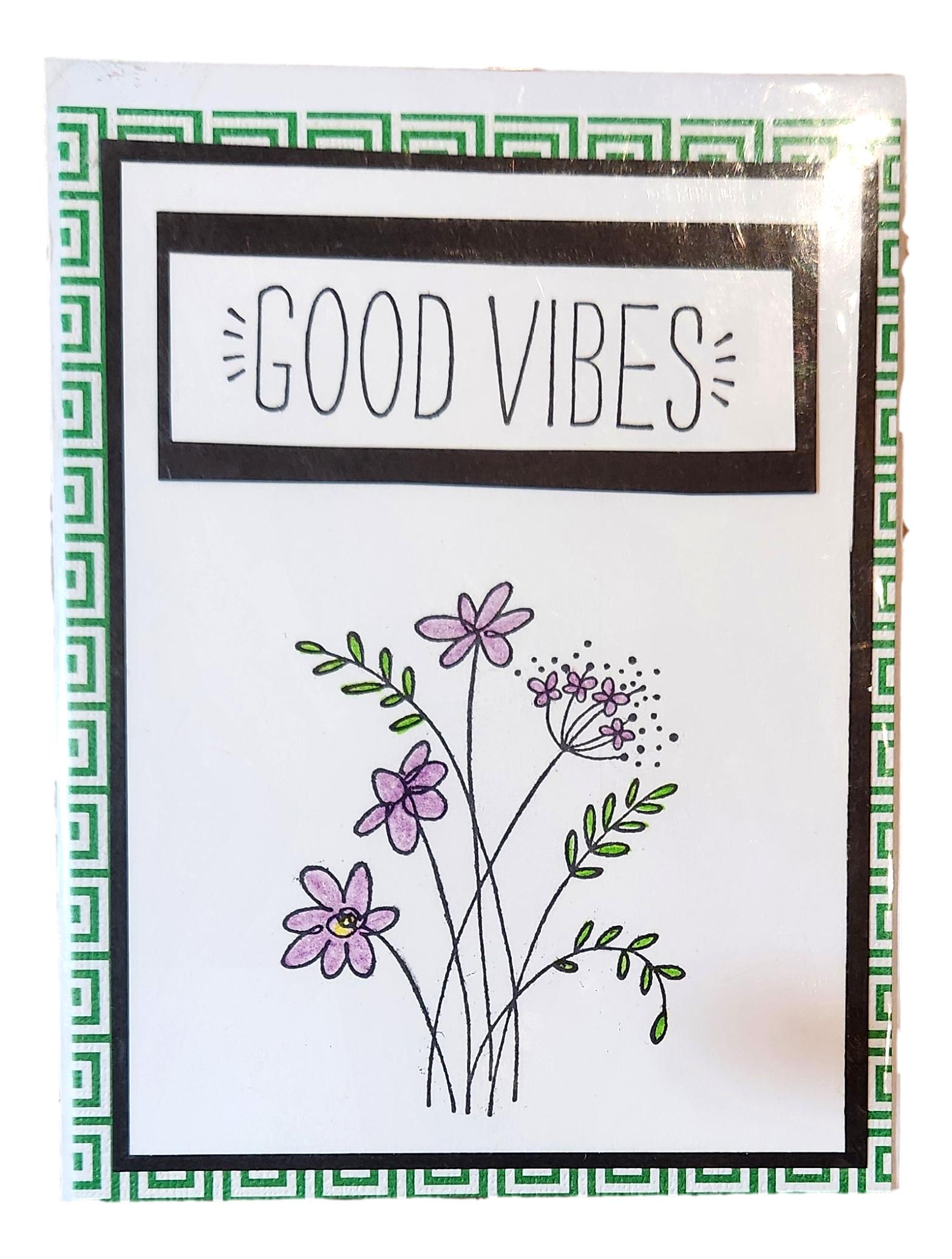 Note Card Miscellaneous Good Vibes Handcrafted - Ysleta Mission Gift Shop