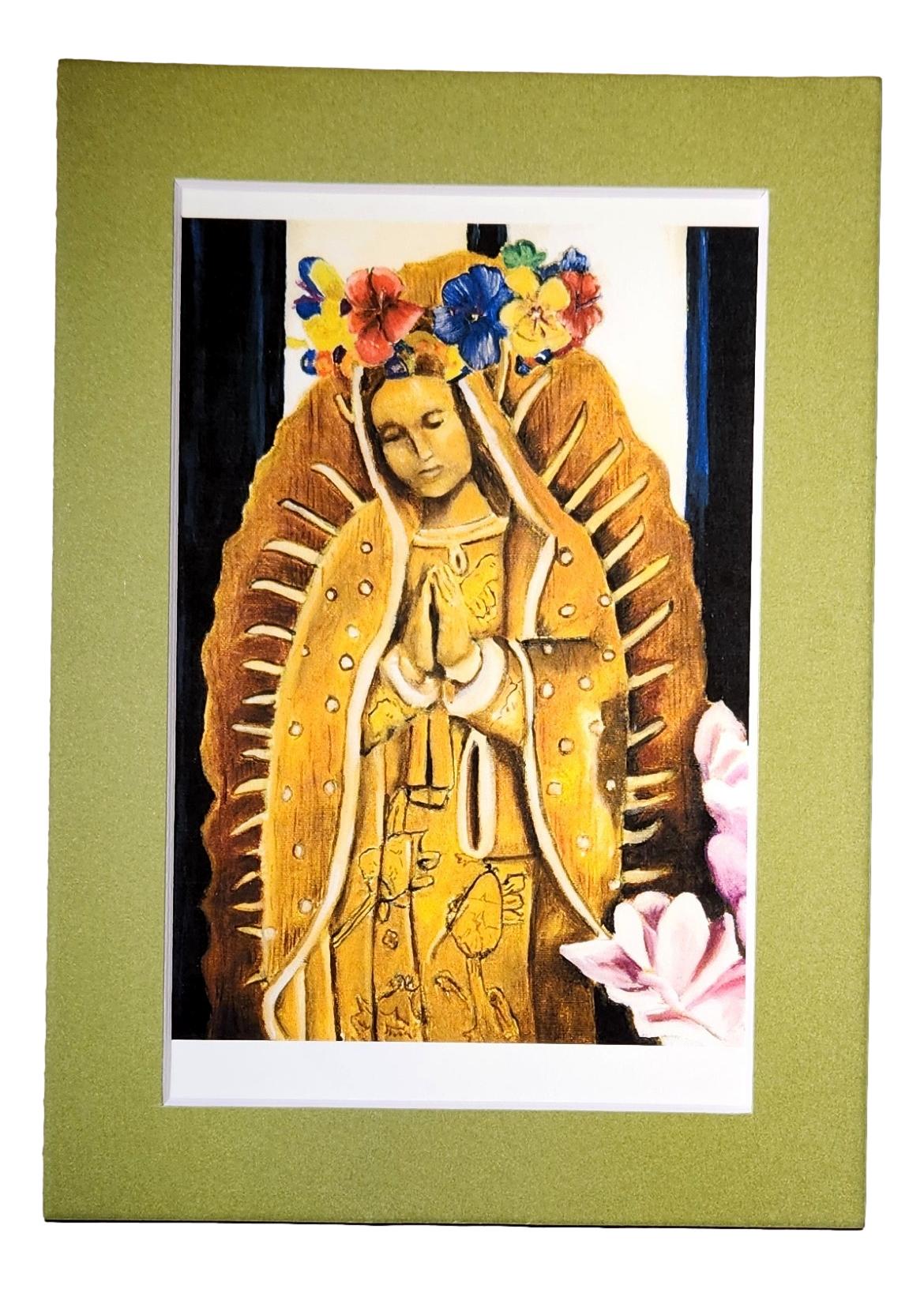 Mexican Virgen de Guadalupe Matted Print - 4x6 - Ysleta Mission Gift Shop