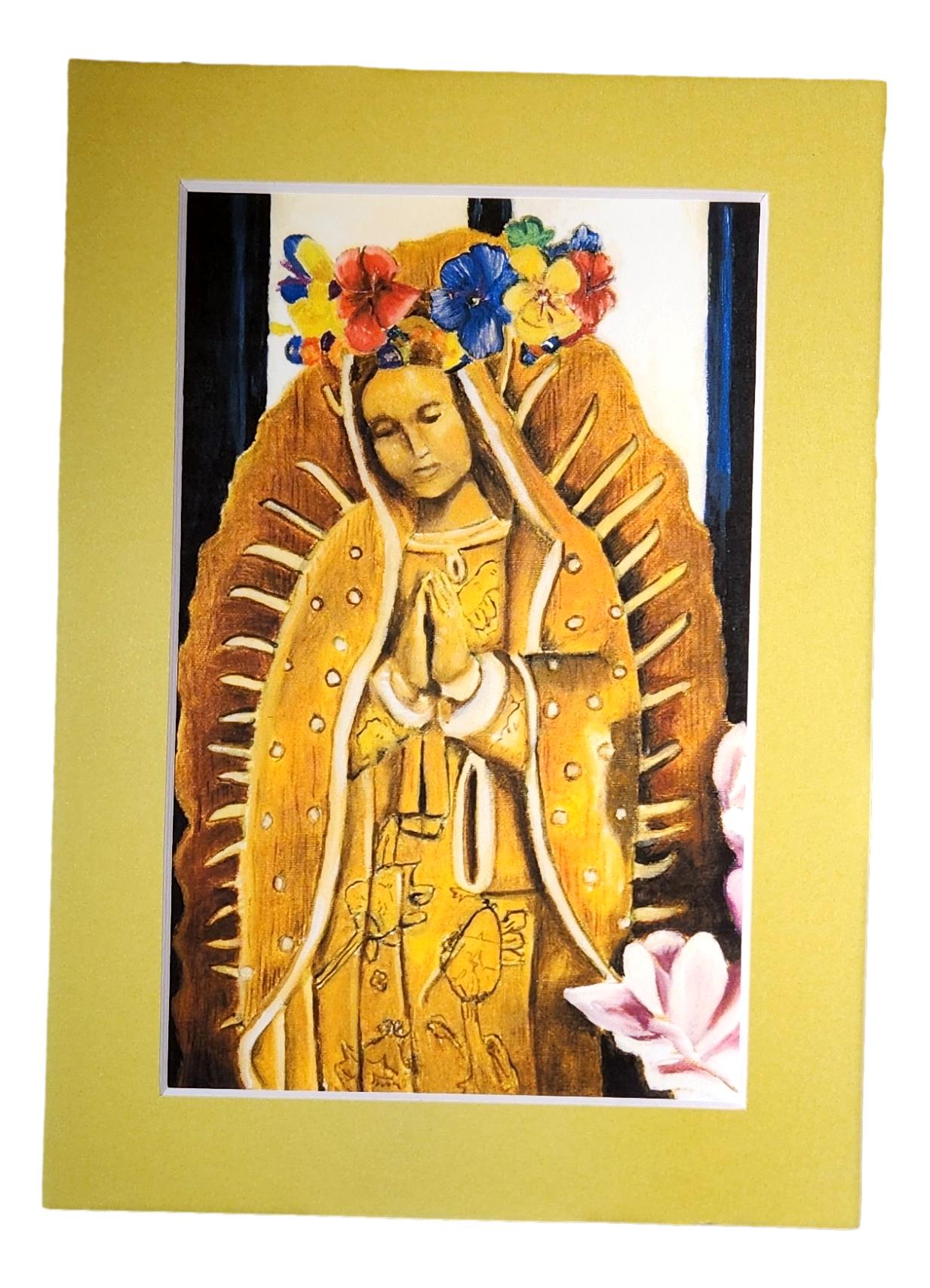 Mexican Virgen de Guadalupe Matted Print - 4x6 - Ysleta Mission Gift Shop