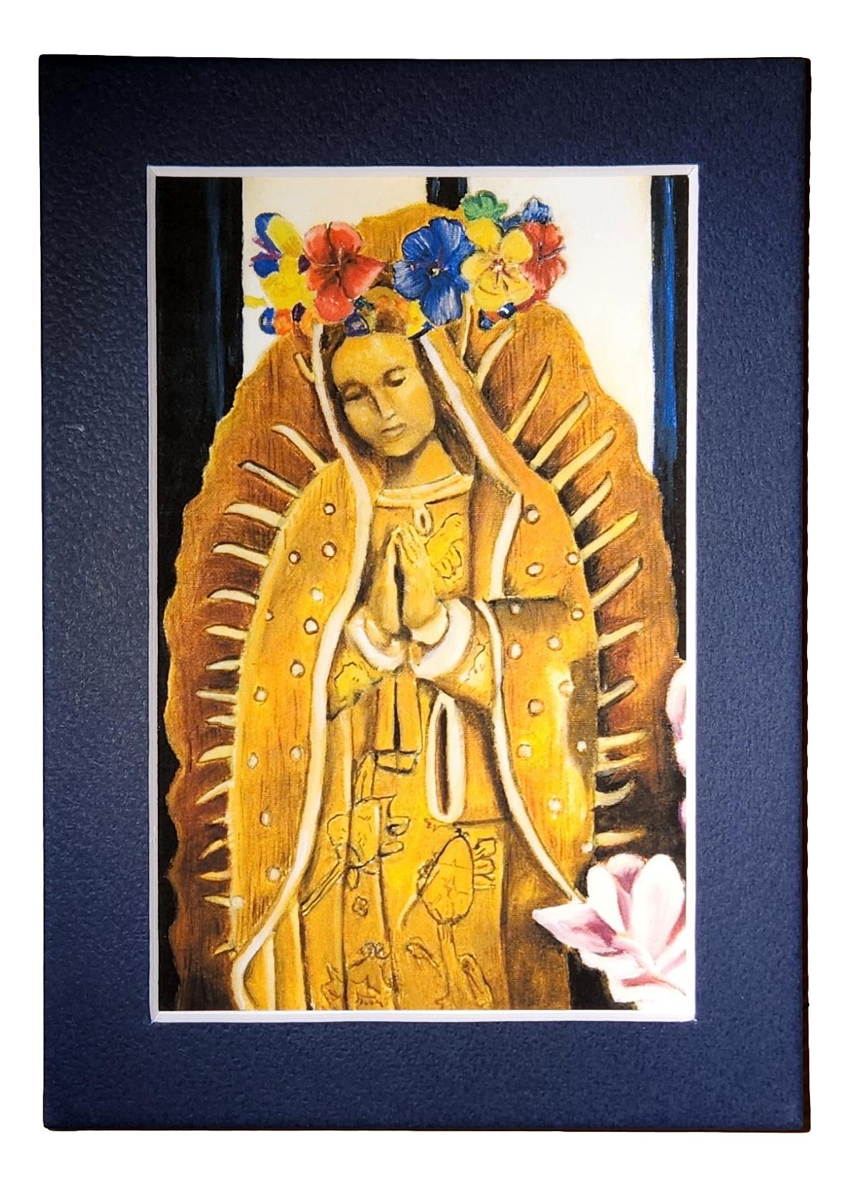 Mexican Virgen de Guadalupe Matted Print - 4x6 - Ysleta Mission Gift Shop