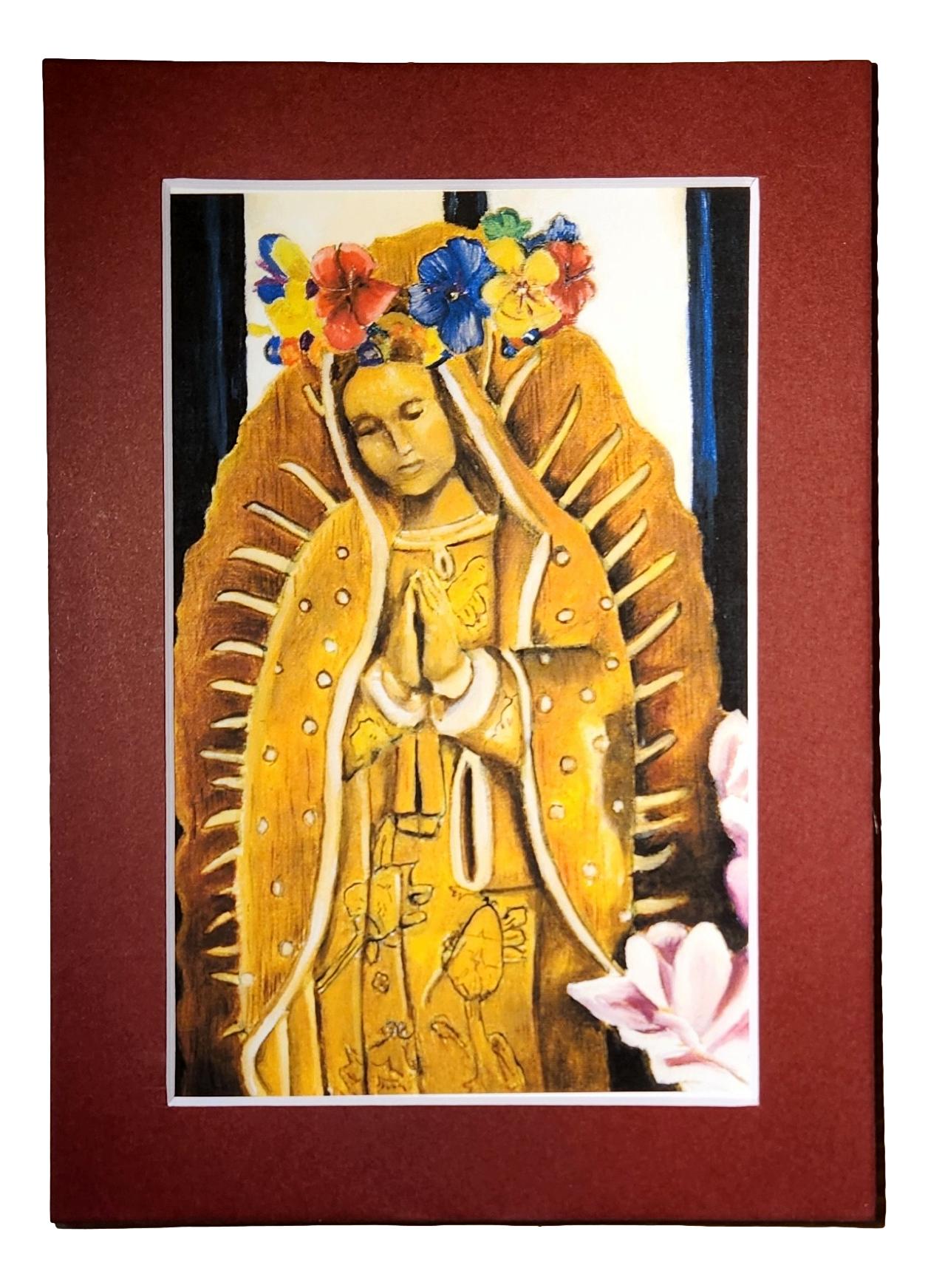 Mexican Virgen de Guadalupe Matted Print - 4x6 - Ysleta Mission Gift Shop