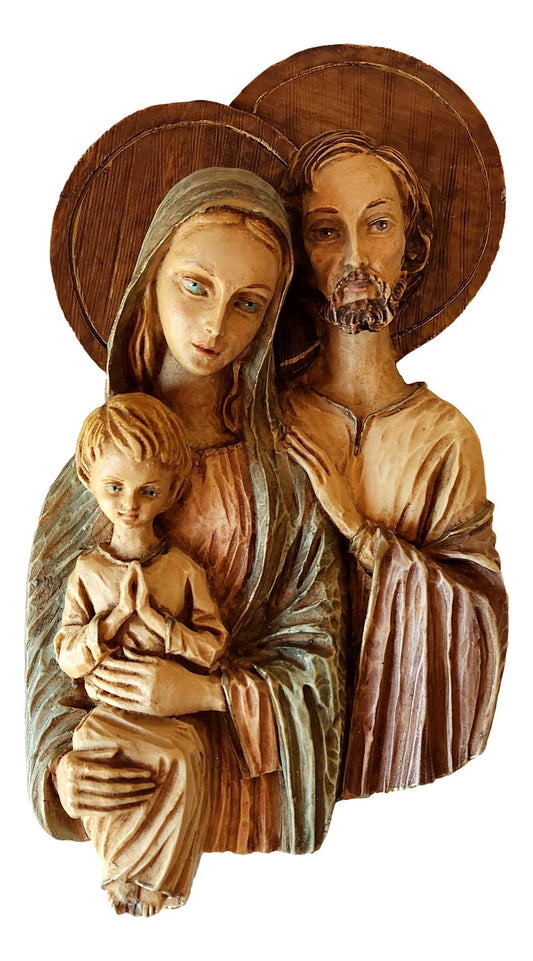 Holy Family Wall Hanging – Handcrafted Religious Decor 9" x 5"