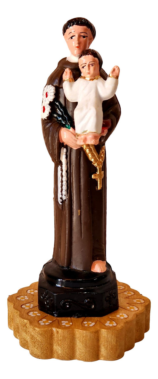 Saint Anthony Figurine – Handcrafted Religious Figure 7" x 2"