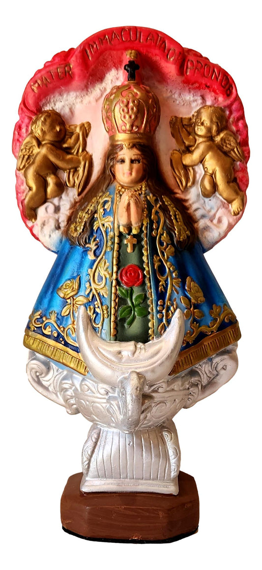 Virgen de San Juan de Los Lagos Statue – Handcrafted 9" x 4.5"