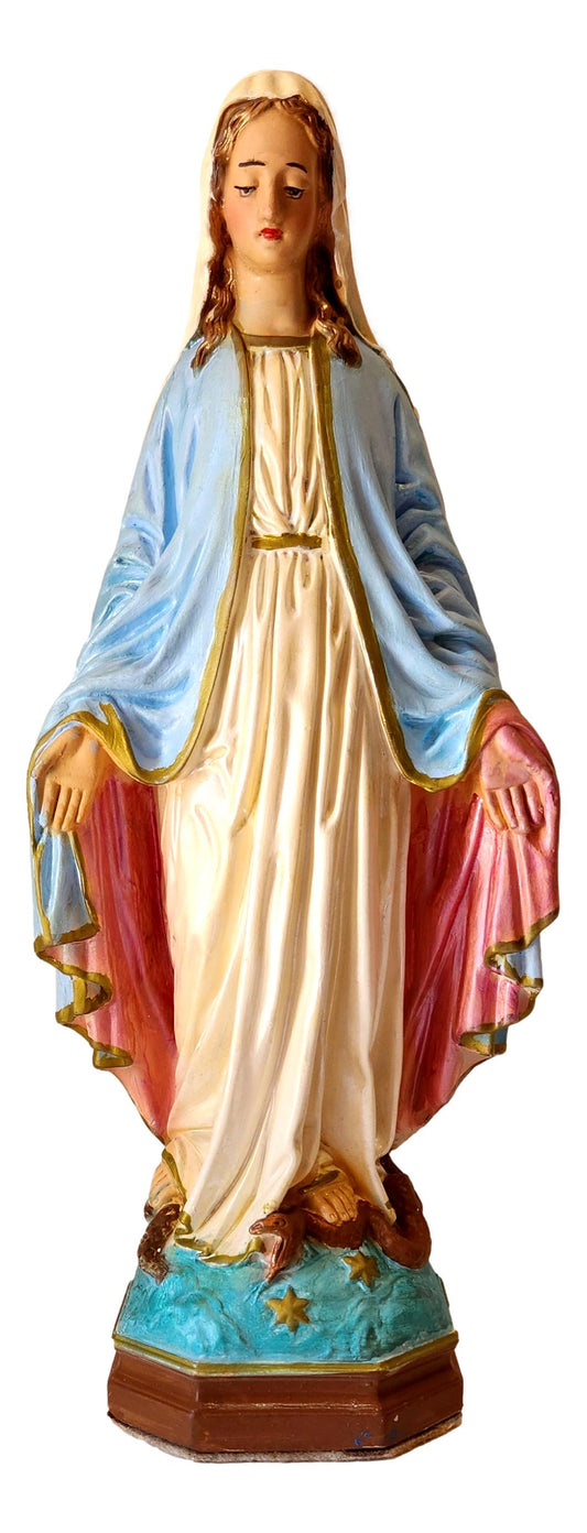 Blessed Virgin Mary Statue – Handcrafted Religious Figure 12" x 5.5"