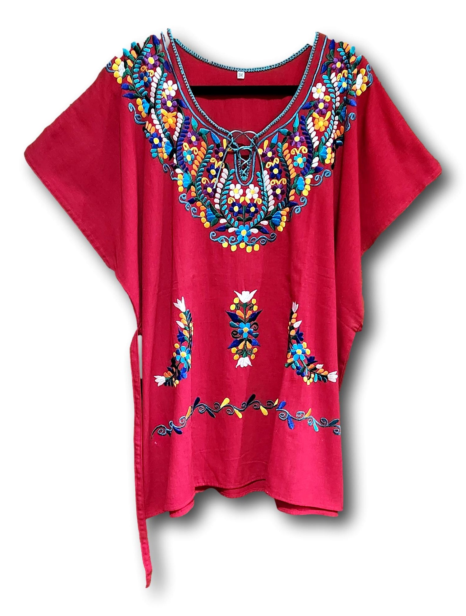 Handmade Mexican Tunic Blouse – Traditional Artisan Craft, Boho & Elegant Design 3X